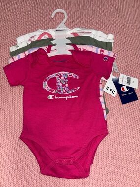 Champion Baby Onesies 5pc – 12M